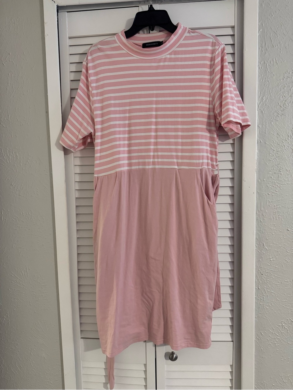 Pink Striped Top-to-Skirt Dress